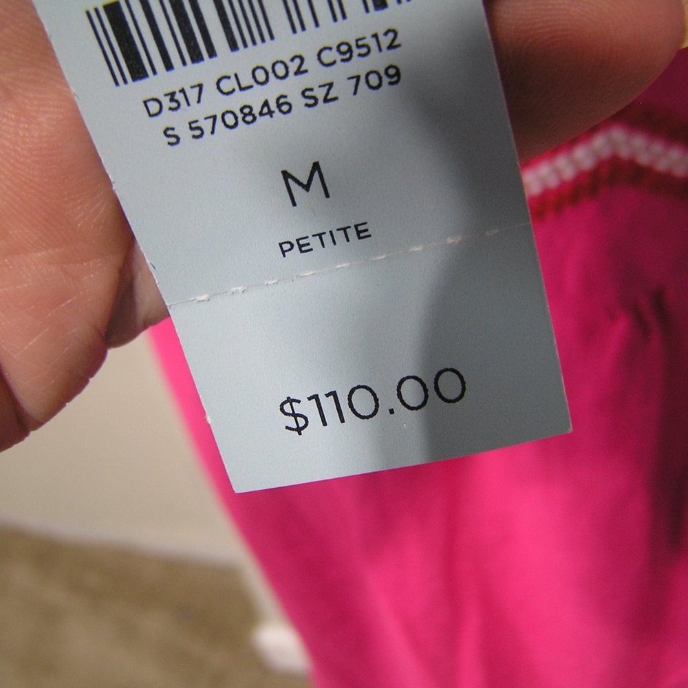 NWT LOFT LINEN BLEND DRESS PETITE MEDIUM - Picture 3 of 11